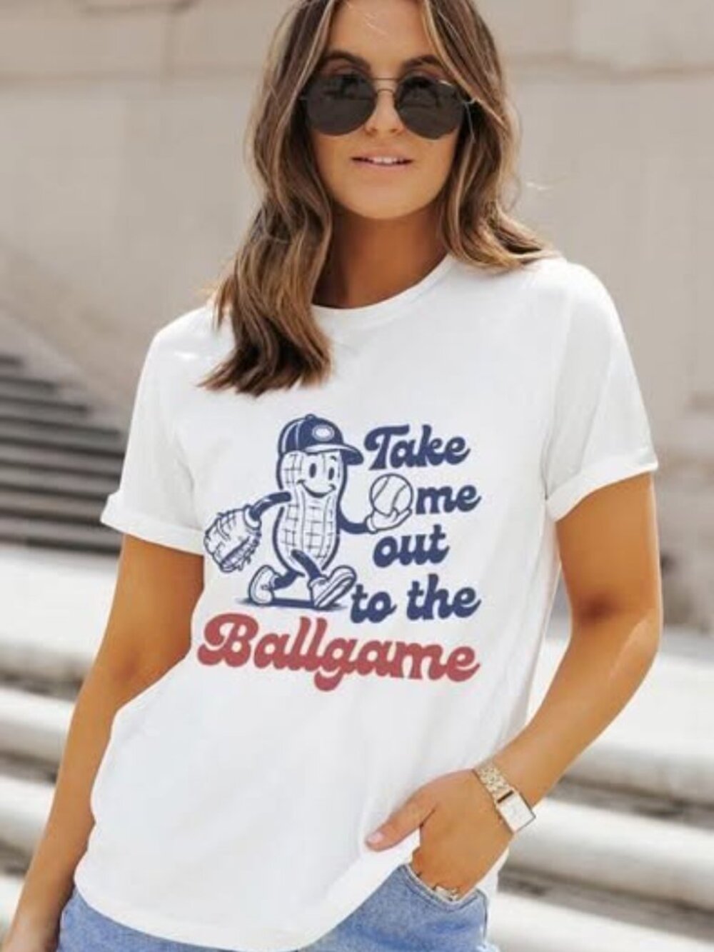 Take me out to the ballgame game tee